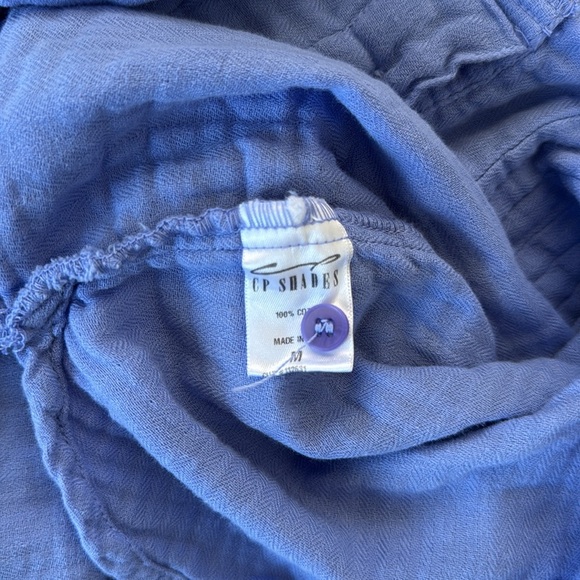 Free People x CP Shades Yoko Cropped Top Blue Fizz Medium 100% Cotton USA Made - Picture 6 of 9